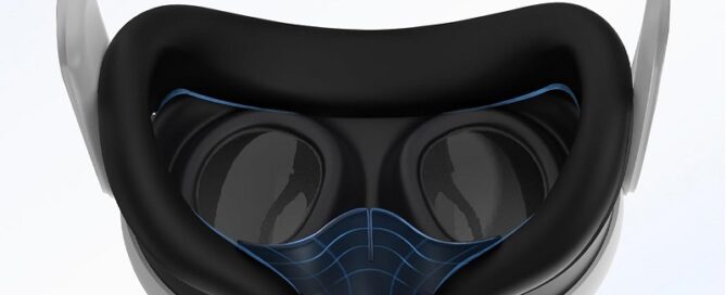 VR Silicone Face Pad Cover and Anti-Leakage Nose Pad for Meta Quest 3 VR Face Cushion Pad