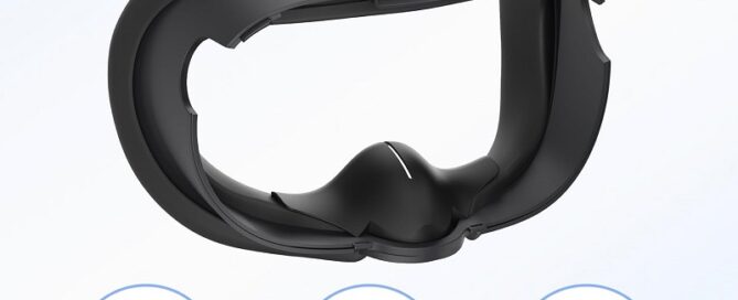 VR Silicone Face Pad Cover and Anti-Leakage Nose Pad for Meta Quest 3 VR Face Cushion Pad