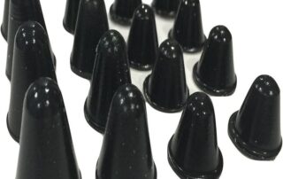 Black Conical Rubber Bumpers Tall Rubber Feet Spacers for Electronics Sticky Rubber Pads