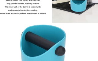 Coffee Grind Trash Bin Scratch Resistant Coffee Knock Box Rubber Reduce Noise for Coffee Bar