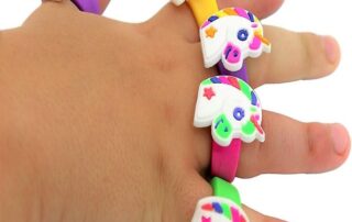 Cool Colorful cartoon Horse Rubber Rings for Girls Great for Party Favor Magical Rubber Ring