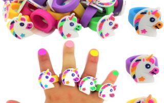 Cool Colorful cartoon Horse Rubber Rings for Girls Great for Party Favor Magical Rubber Ring