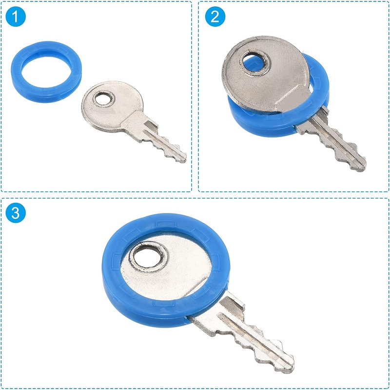 Key Caps Covers Rings Keys Identifiers Covers Coding Tags Marker Round Silicone Sleeve