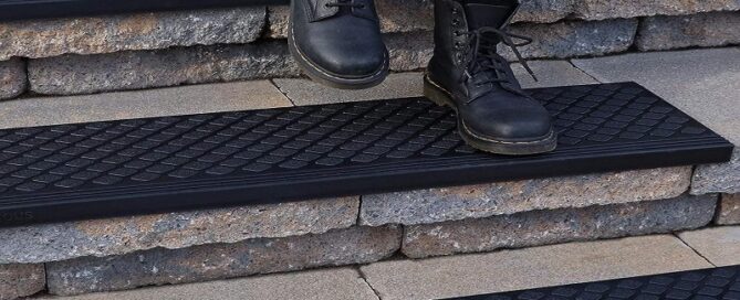Rubber Step Mats Rubber Stair Treads Non-Slip Outdoor Anti-Slip Step Mat with Nosing