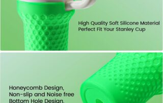 Silicone Boot for Stanley Tall Rubber Protector Sleeve for Stanley Quencher Tumbler