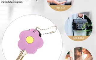 Silicone Flower Key Covers Silicone Key Protector Caps Keychain Key Sleeve