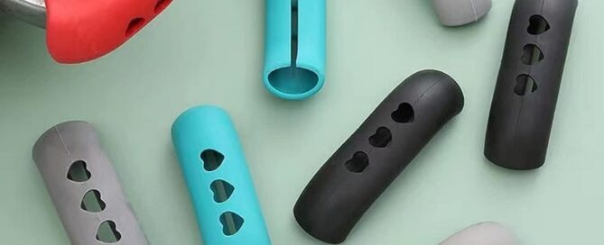 Silicone Hot Handle Holder Non-Slip Pot Holders Cover Rubber Heat Resistant Pot Sleeve Grip