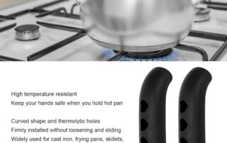 Silicone Hot Handle Holder Non-Slip Pot Holders Cover Rubber Heat Resistant Pot Sleeve Grip