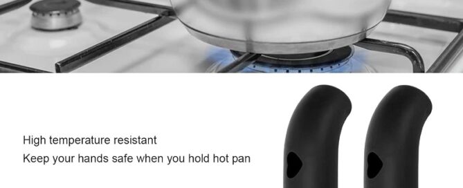 Silicone Hot Handle Holder Non-Slip Pot Holders Cover Rubber Heat Resistant Pot Sleeve Grip