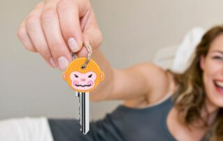 Silicone Key Caps Covers Cute Monkey Key Covers Fits Most Standard Keys for Identifying Door Keys