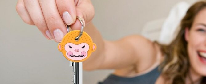 Silicone Key Caps Covers Cute Monkey Key Covers Fits Most Standard Keys for Identifying Door Keys