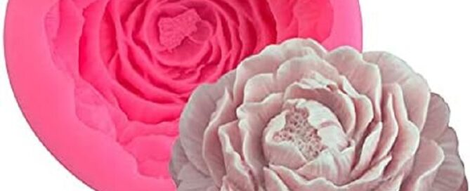 Silicone Latex Moulds 3D Peony Flower Wax Silicone Candle Mold for Handmade Soap