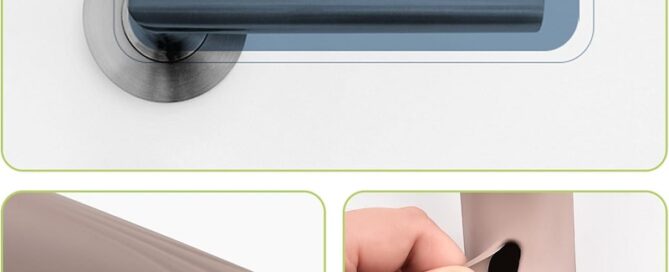 Door Handle Covers Matte Anti-Static Door Knob Covers Silicone Door Glove for Square Door Levers
