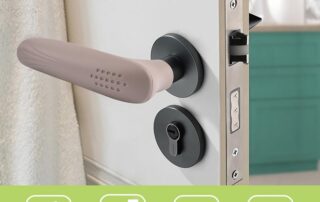 Door Handle Covers Matte Anti-Static Door Knob Covers Silicone Door Glove for Square Door Levers