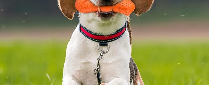 Durable Dog Bones Dog Chew Toys for Teething Natural Rubber Tough Puppy Teething Toys