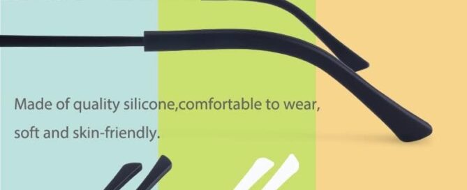 Glasses Silicone End Tips Anti-Slip Silicone Ear Sleeve Eyewear Tips for Metal Eyeglass Legs