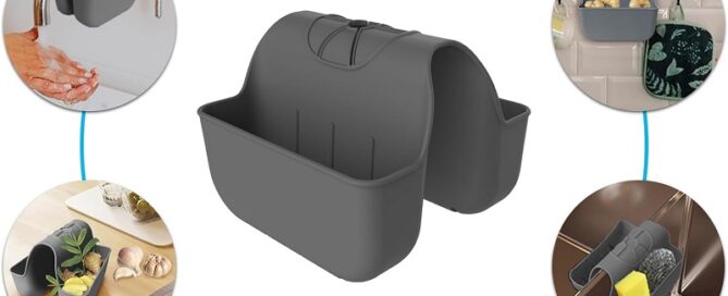 Moldable Rubber Holder for Kitchen Sink Silicone Sink Saddle Caddy Organizer Rack