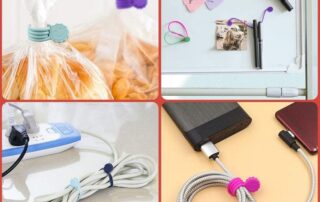 Reusable Silicone Twist Ties Magnetic Cable Silicone Ties for Organizing Cables