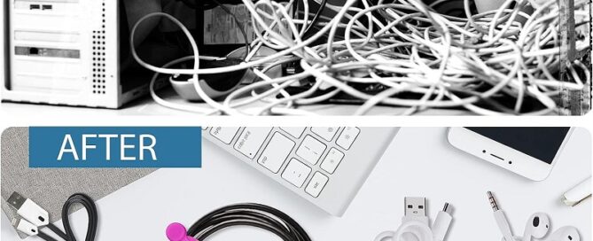 Silicone Magnetic Cable Ties Cable Phone Cord Organizer Reusable Magnetic Cord Ties