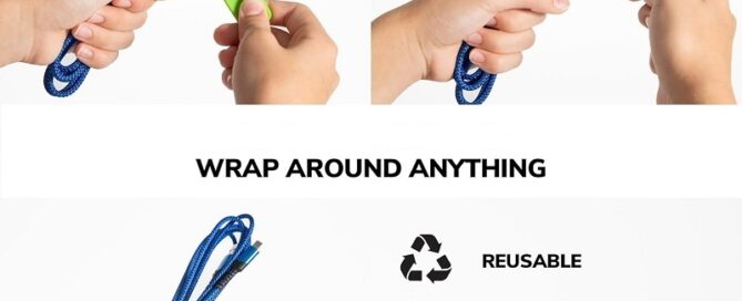 Storage Silicone Straps Heavy Duty Extension Cord Organizer Straps Reusable Cable Ties