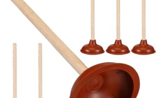Toilet Rubber Plunger with Wooden Handle Force Suction Cup Rubber Toilet Plunger