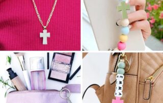 Door Rubber Beading Cross Silicone Focal Beads for Pens Soft Rubber Loose Silicone Beads for Keychain