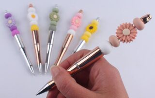 Door Rubber Beading Focal Silicone Beads for Keychain Sunflowers Silicone Focal Beads for Pens