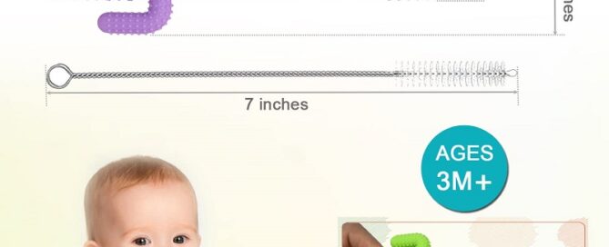 Hollow Teething Tubes Toys for Babies Silicone Baby Teether Toy Tubes Nursing Biting Chewing Straws