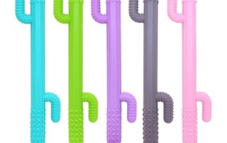 Hollow Teething Tubes Toys for Babies Silicone Baby Teether Toy Tubes Nursing Biting Chewing Straws