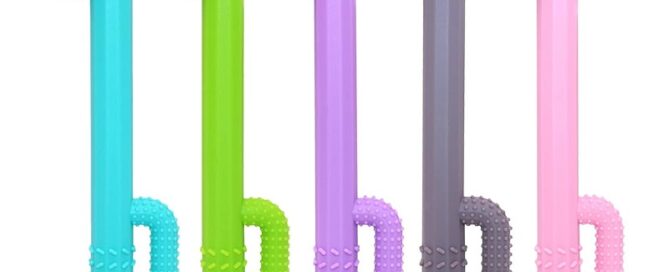 Hollow Teething Tubes Toys for Babies Silicone Baby Teether Toy Tubes Nursing Biting Chewing Straws