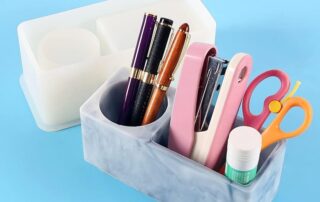 Pen Holder Silicone Glue Brush Organizer Silicone Mold for Makeup Brush Storage Pens