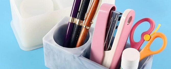 Pen Holder Silicone Glue Brush Organizer Silicone Mold for Makeup Brush Storage Pens