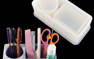 Pen Holder Silicone Glue Brush Organizer Silicone Mold for Makeup Brush Storage Pens