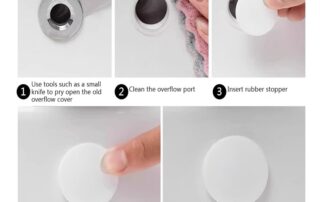 Rubber Sink Overflow Drain CoverT Type Silicone Seal Bathtub Stopper Sink Basin Overflow Cover