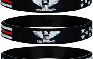 Rubber United Silicone Bracelets with American Power Eagle Motivational Rubber Wristbands Gifts