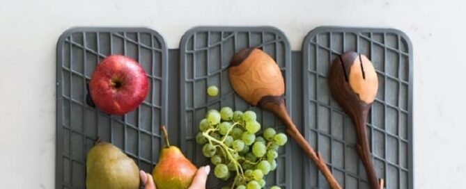 Shredded Rubber Pad Silicone Drying Mat For Kitchen Counter Stone Dish Drying Mat For Kitchen