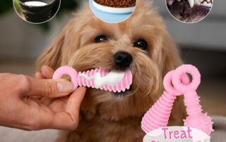 Shredded Rubber Puppy Chew Toys for Teething Cute Pink Small Dog Toys Puppy Teething Toys