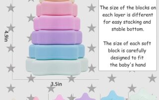 Silicone Baby Stacking Toys Silicone Stacking Rings Teething Toy Soft Building Blocks