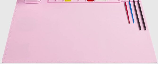 Silicone Glue Brush Painting Mat Silicone Craft Paint Brush Mat Artist for Kids Gift