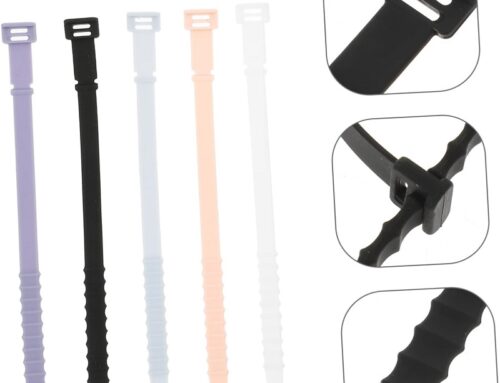 Silicone Reusable Cable Organizer Wire Zipper Cord Management Strap Silicone Glue Brush Zip Tie