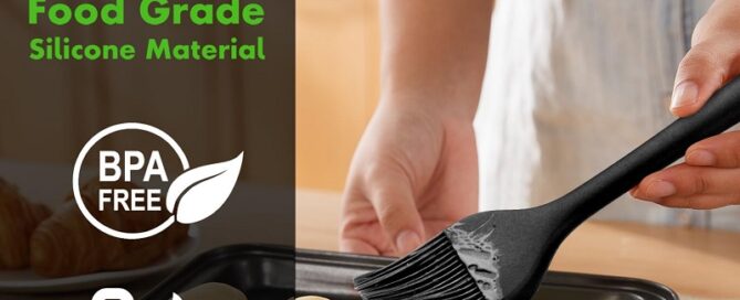 Basting Silicone Brushes Heat Resistant Pastry Silicone Brushes Spread Oil for BBQ Silicone Spreader Tool