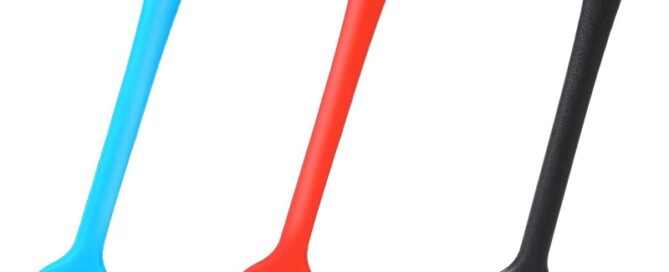 Long Handle Silicone Jar Scraper Jam Spreader Rubber Spatula Non-Stick Silicone Spreader Tool