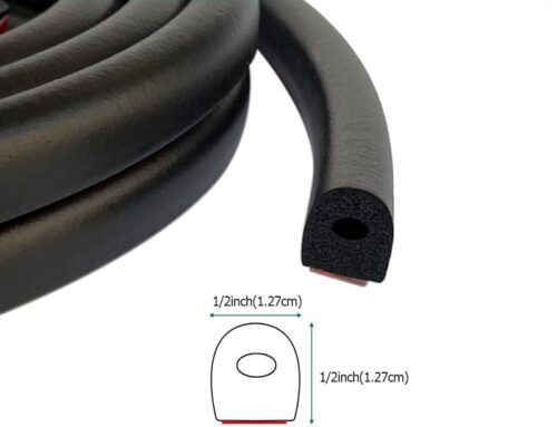 Rubber Gasket For Aluminium Windows D Shape EPDM Foam Rubber Seal with Tape