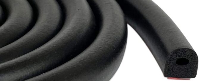 Rubber Gasket For Aluminium Windows D Shape EPDM Foam Rubber Seal with Tape