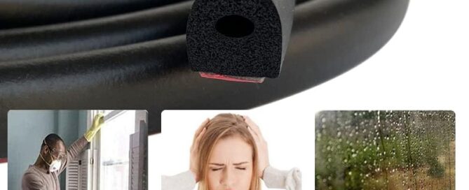 Rubber Gasket For Aluminium Windows D Shape EPDM Foam Rubber Seal with Tape