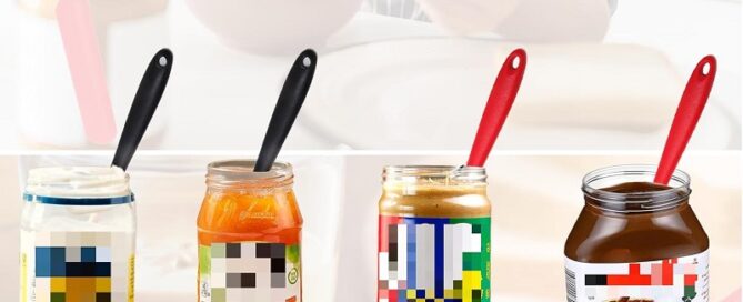 Silicone Spreader Tool Silicone Jar Scraper With Long Handle Jam Spreader For Peanut Butter