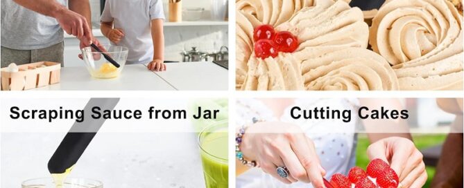 Silicone Spreader Tool Silicone Jar Scraper With Long Handle Jam Spreader For Peanut Butter