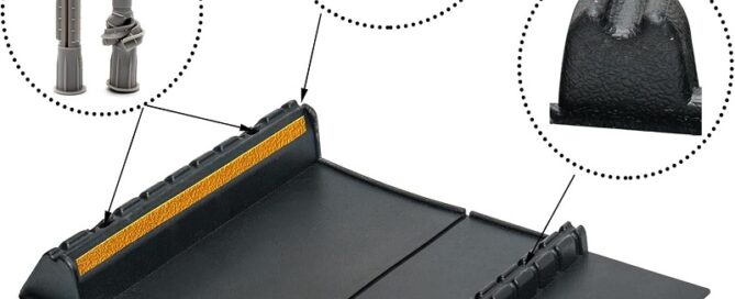 Car Parking Guide Rubber Mat Durable Self-Adhesive Anti-Skid Rubber Parking Mat