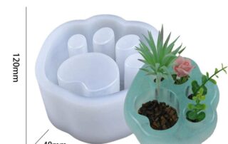 Cat Paw Vase Silicone Resin Mold Flower Pot Mold Epoxy Resin Casting Mold Making Flowers Holder