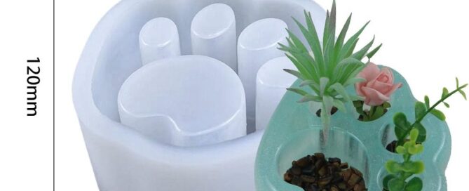Cat Paw Vase Silicone Resin Mold Flower Pot Mold Epoxy Resin Casting Mold Making Flowers Holder